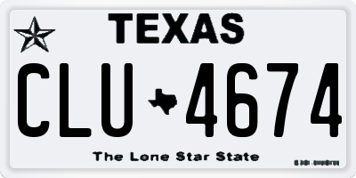TX license plate CLU4674