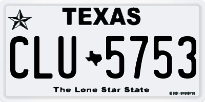 TX license plate CLU5753