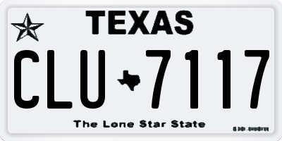 TX license plate CLU7117