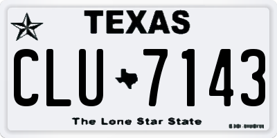 TX license plate CLU7143