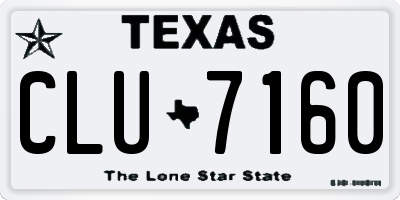 TX license plate CLU7160