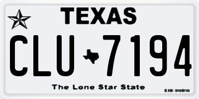 TX license plate CLU7194
