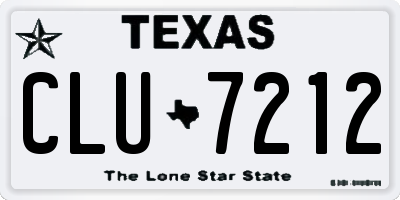 TX license plate CLU7212