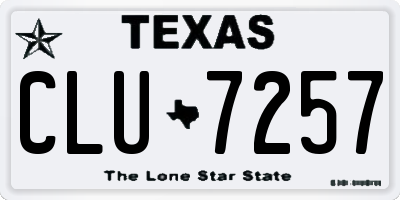 TX license plate CLU7257
