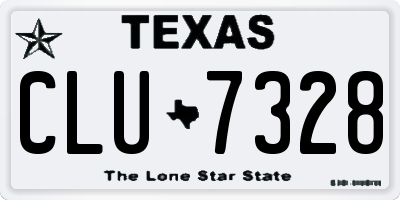 TX license plate CLU7328
