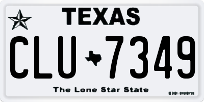 TX license plate CLU7349