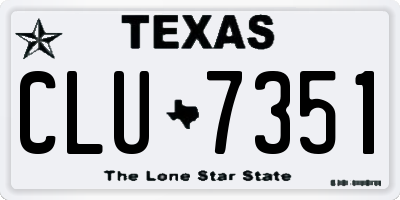 TX license plate CLU7351