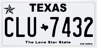 TX license plate CLU7432
