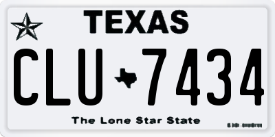 TX license plate CLU7434