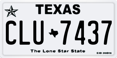 TX license plate CLU7437
