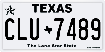 TX license plate CLU7489