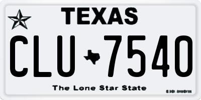 TX license plate CLU7540