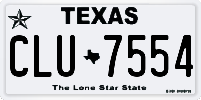 TX license plate CLU7554