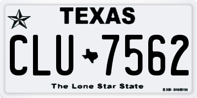 TX license plate CLU7562