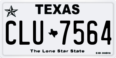 TX license plate CLU7564