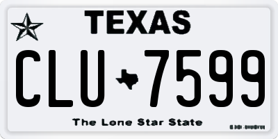 TX license plate CLU7599