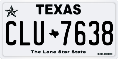 TX license plate CLU7638