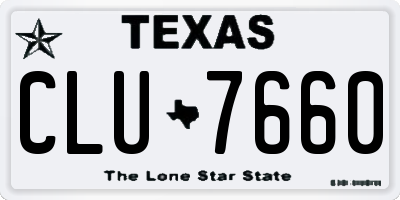TX license plate CLU7660