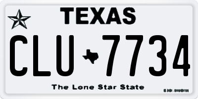 TX license plate CLU7734