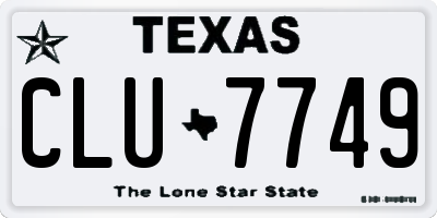 TX license plate CLU7749
