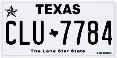TX license plate CLU7784
