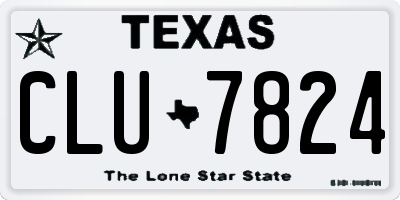 TX license plate CLU7824