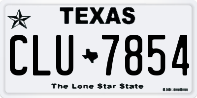 TX license plate CLU7854