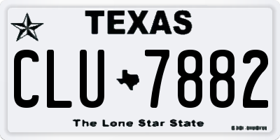 TX license plate CLU7882