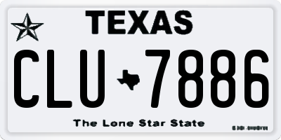 TX license plate CLU7886