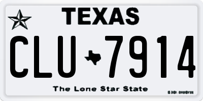 TX license plate CLU7914