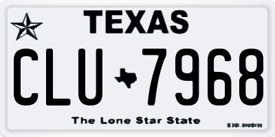 TX license plate CLU7968