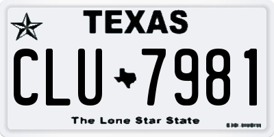 TX license plate CLU7981