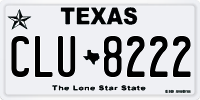 TX license plate CLU8222