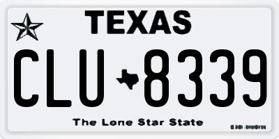 TX license plate CLU8339