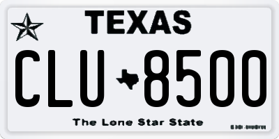 TX license plate CLU8500