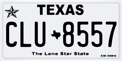 TX license plate CLU8557