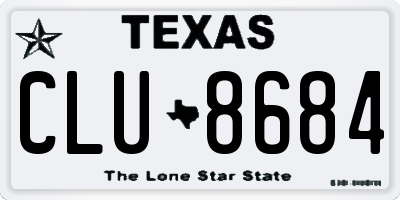 TX license plate CLU8684