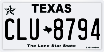 TX license plate CLU8794