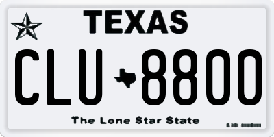 TX license plate CLU8800