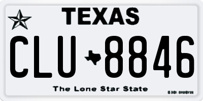 TX license plate CLU8846