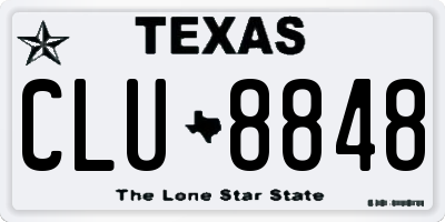 TX license plate CLU8848