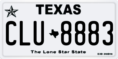 TX license plate CLU8883