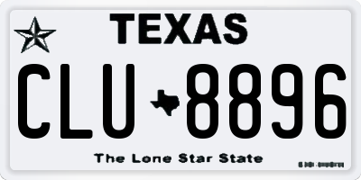 TX license plate CLU8896