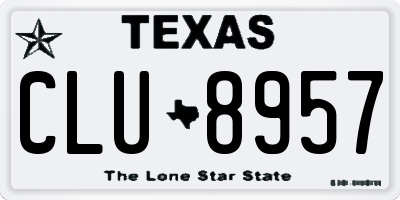 TX license plate CLU8957