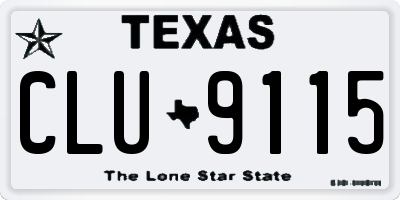 TX license plate CLU9115