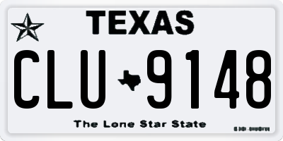 TX license plate CLU9148