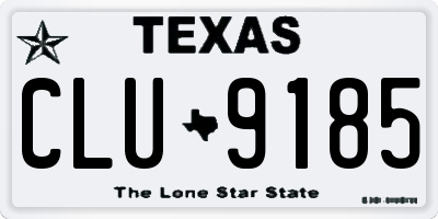 TX license plate CLU9185