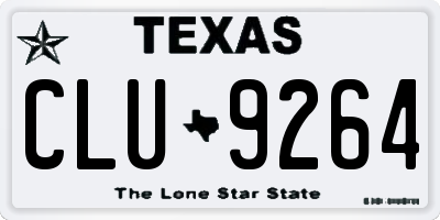 TX license plate CLU9264