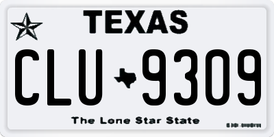 TX license plate CLU9309