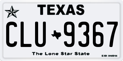 TX license plate CLU9367